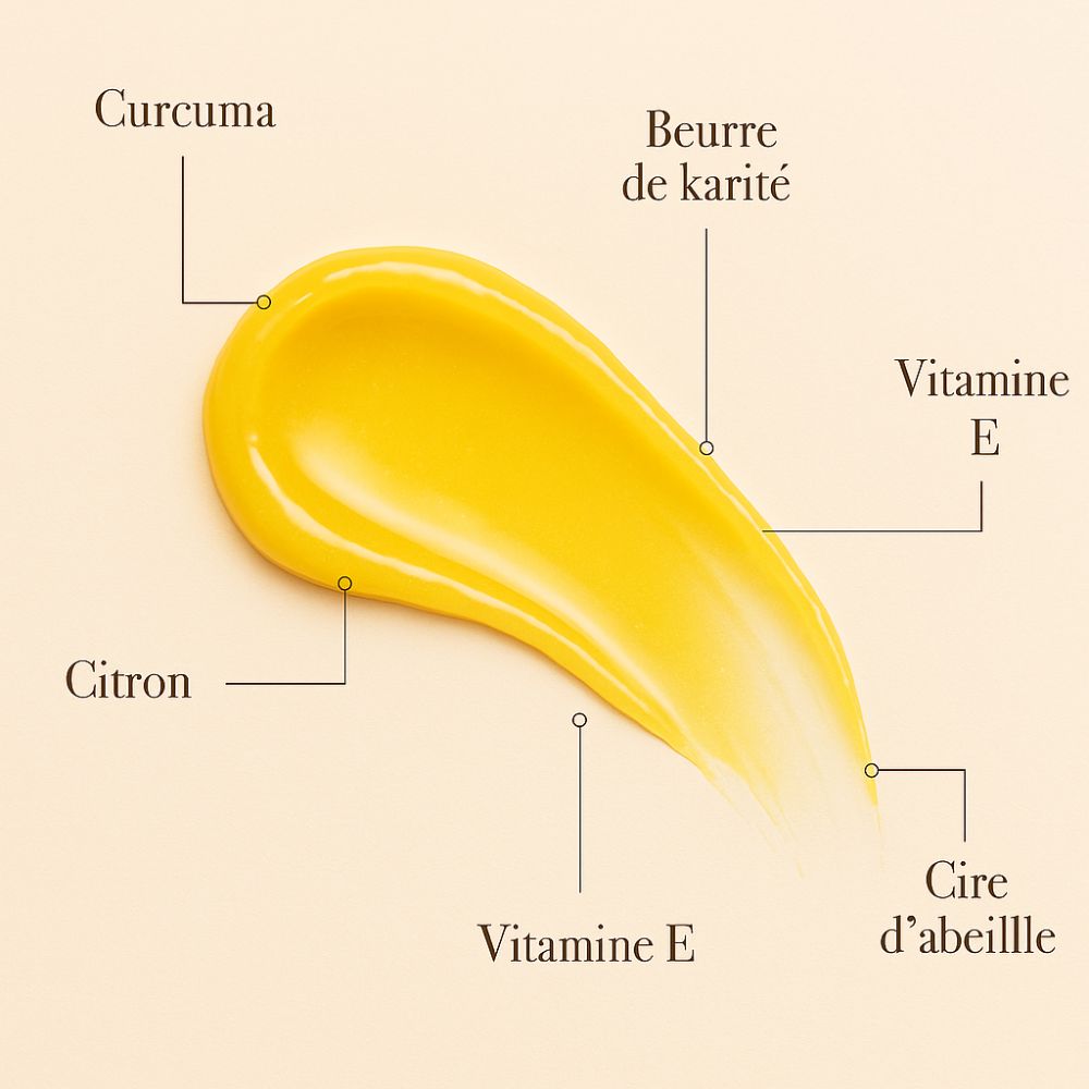 Baume à lèvre au curcuma - anti hyperpigmentation et éclaircissant